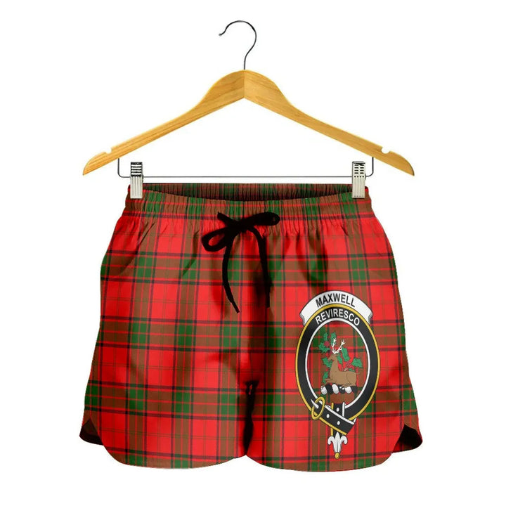 Scottish Maxwell Modern Clan Crest Tartan Women Shorts