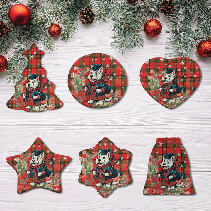 Scottish Maxwell Modern Clan Tartan Ceramic Ornament Cute Scottish Terrier Dog All Style Tartan Plaid
