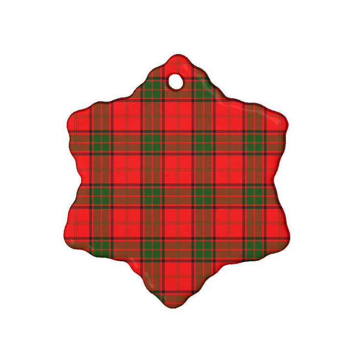 Scottish Maxwell Modern Clan Tartan Ceramic Ornament Snow Flake Shape Tartan Plaid