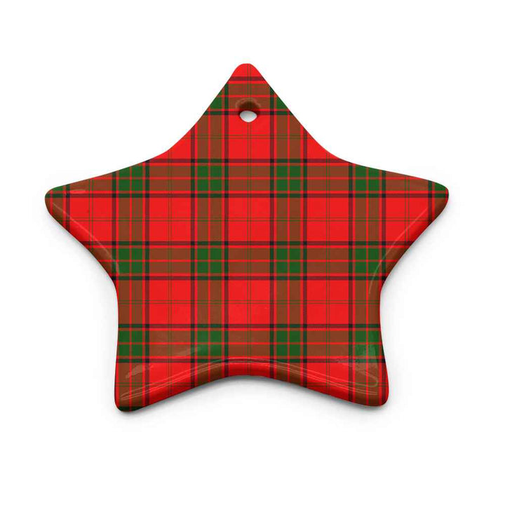 Scottish Maxwell Modern Clan Tartan Ceramic Ornament Star Shape Tartan Plaid