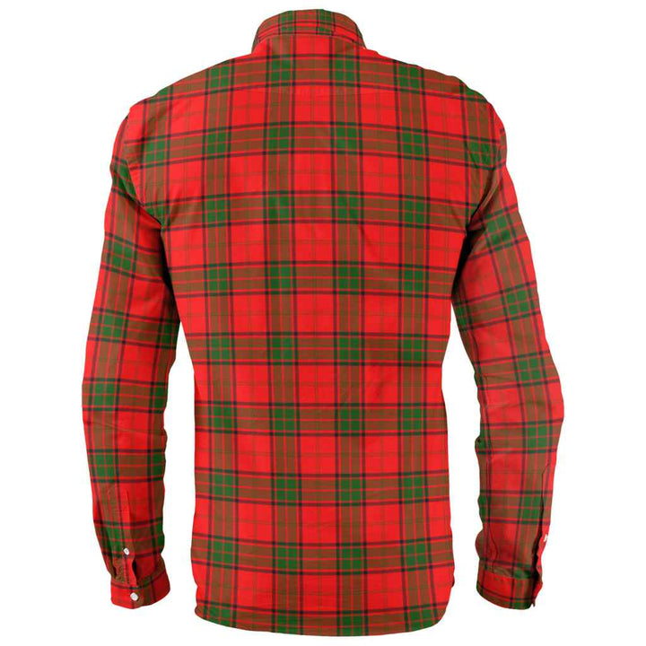 Scottish Maxwell Modern Clan Tartan Long Sleeve Shirt Back Side Tartan Plaid