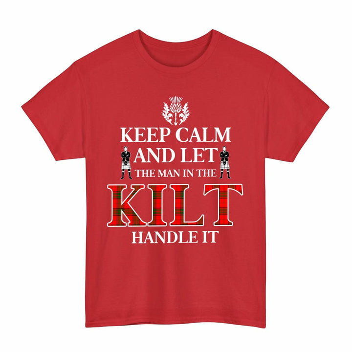 Scottish Maxwell Modern Clan Tartan T-Shirt - Keep Calm Tartan Plaid Red Color