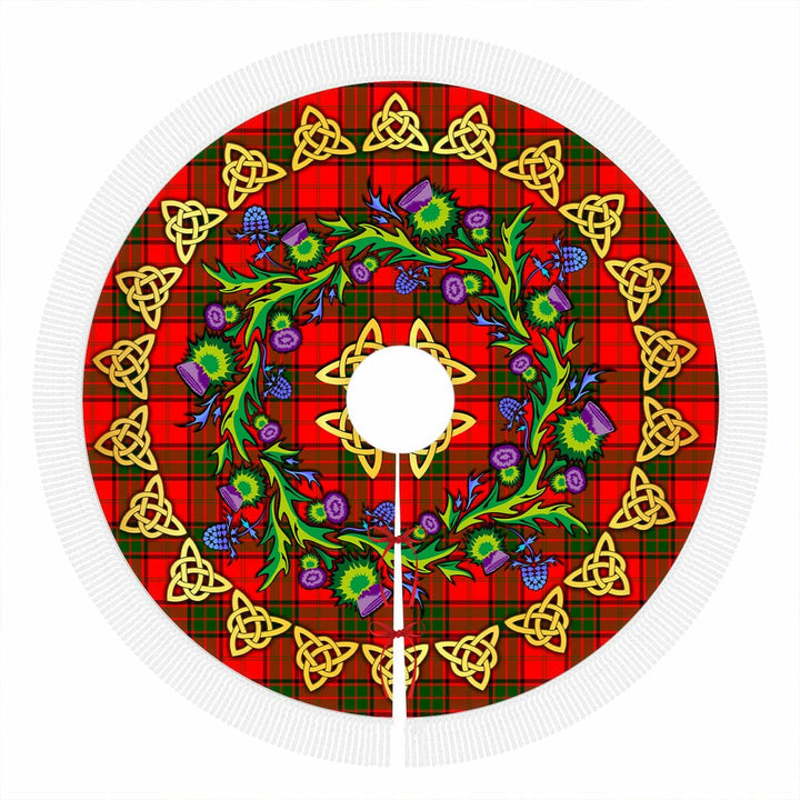 Scottish Maxwell Modern Clan Tartan Thistle Celtic Knot Christmas Tree Skirt Tassels Tartan Plaid 1