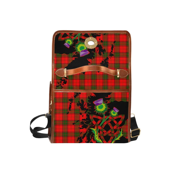 Scottish Maxwell Modern Clan Tartan Waterproof Canvas Bag With Thistle Tartan Plaid 6