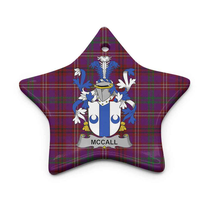 Scottish McCall Clan Crest Tartan Ceramic Ornament Star Shape Tartan Plaid