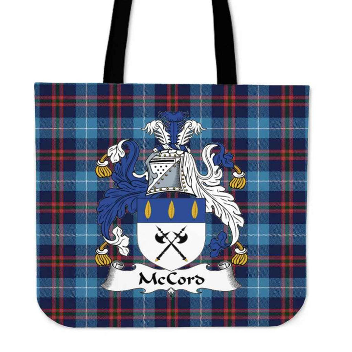 Scottish McCord Clan Crest Tartan Tote Bag Tartan Plaid