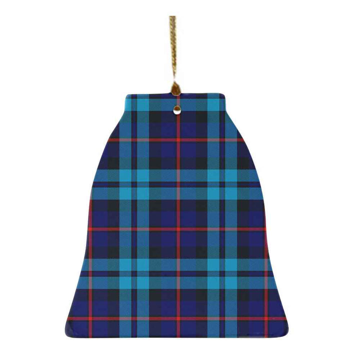 Scottish McCorquodale Clan Tartan Ceramic Ornament Bell Shape Tartan Plaid