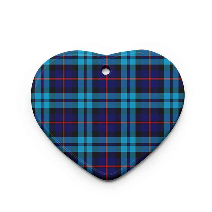 Scottish McCorquodale Clan Tartan Ceramic Ornament Heart Shape Tartan Plaid