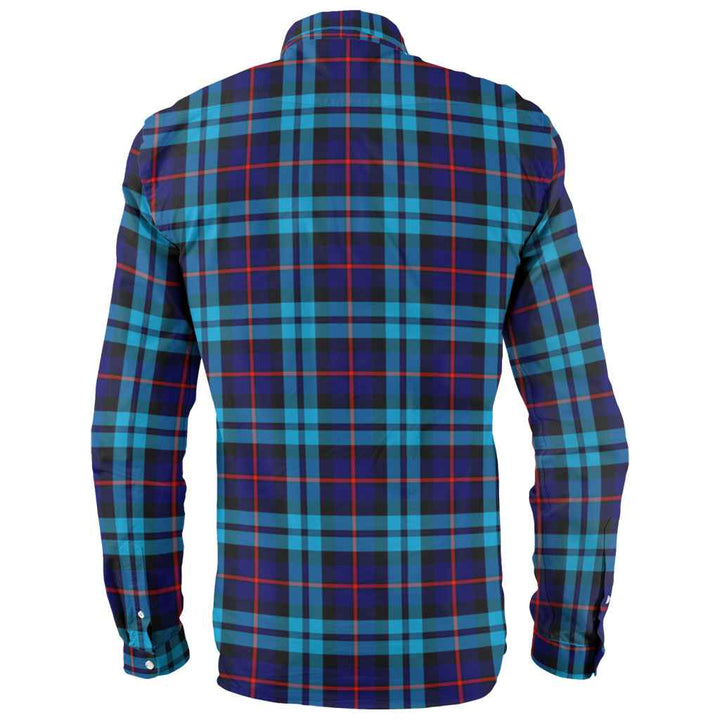 Scottish McCorquodale Clan Tartan Long Sleeve Shirt Back Side Tartan Plaid