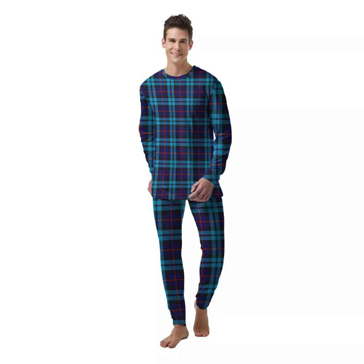 Scottish McCorquodale Clan Tartan Pajama Set  Men Front Side Tartan Plaid