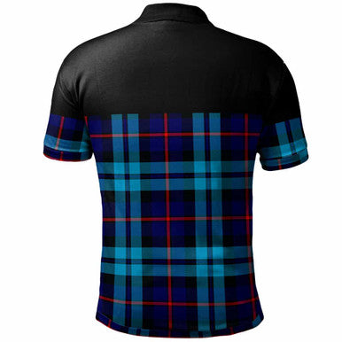 Scottish McCorquodale Clan Tartan Polo Shirt - Horizontal Style Back Side Tartan Plaid