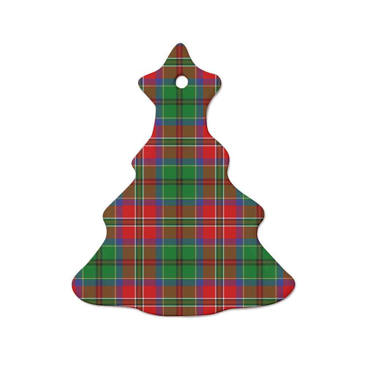 Scottish McCulloch Clan Tartan Ceramic Ornament  Tree Shape Tartan Plaid