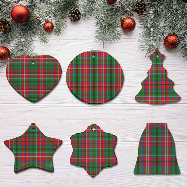 Scottish McCulloch Clan Tartan Ceramic Ornament All Tartan Plaid
