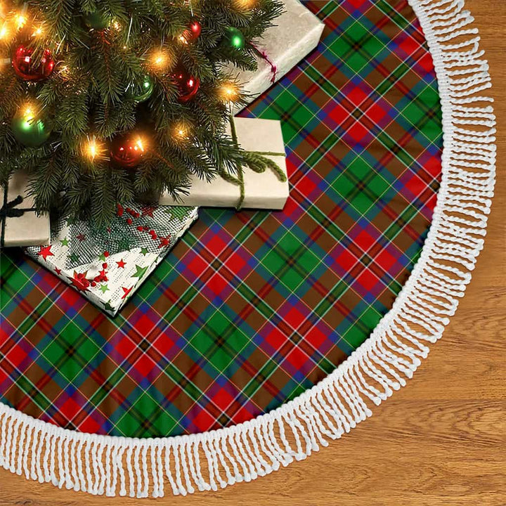 Scottish McCulloch Clan Tartan Christmas Tree Skirt Tassels 2 Tartan Plaid