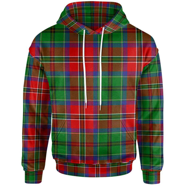 Scottish McCulloch Clan Tartan Hoodie Front Side Tartan Plaid