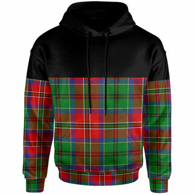 Scottish McCulloch Clan Tartan Hoodie - Horizontal Style Front Side Tartan Plaid
