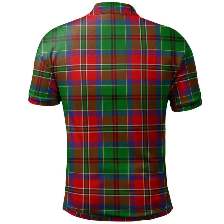 Scottish McCulloch Clan Tartan Polo Shirt Back Side Tartan Plaid