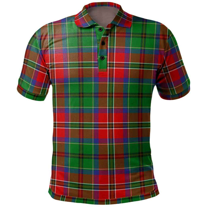 Scottish McCulloch Clan Tartan Polo Shirt Front Side Tartan Plaid