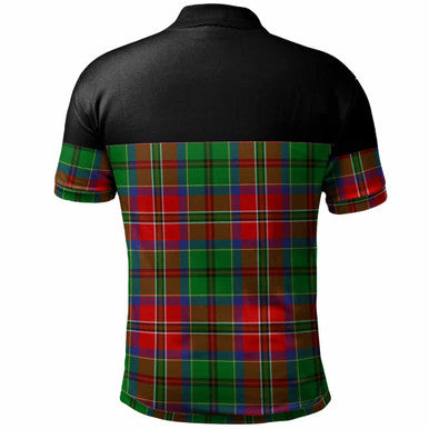 Scottish McCulloch Clan Tartan Polo Shirt - Horizontal Style Back Side Tartan Plaid