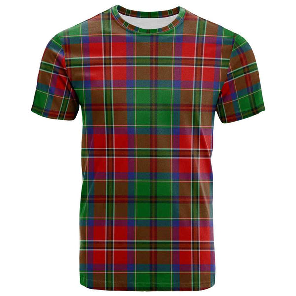 Scottish McCulloch Clan Tartan T-Shirt Front Side Tartan Plaid