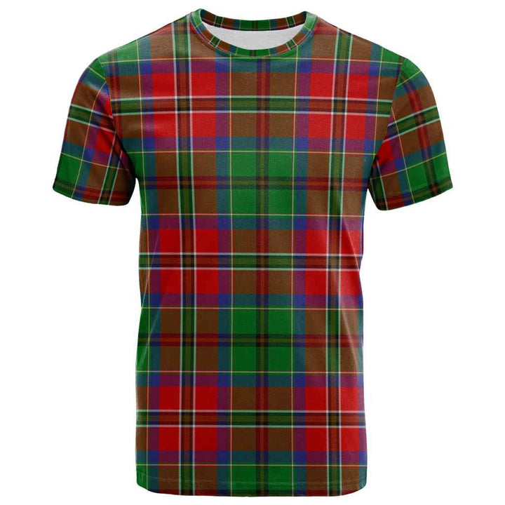 Scottish McCulloch Clan Tartan T-Shirt Front Side Tartan Plaid