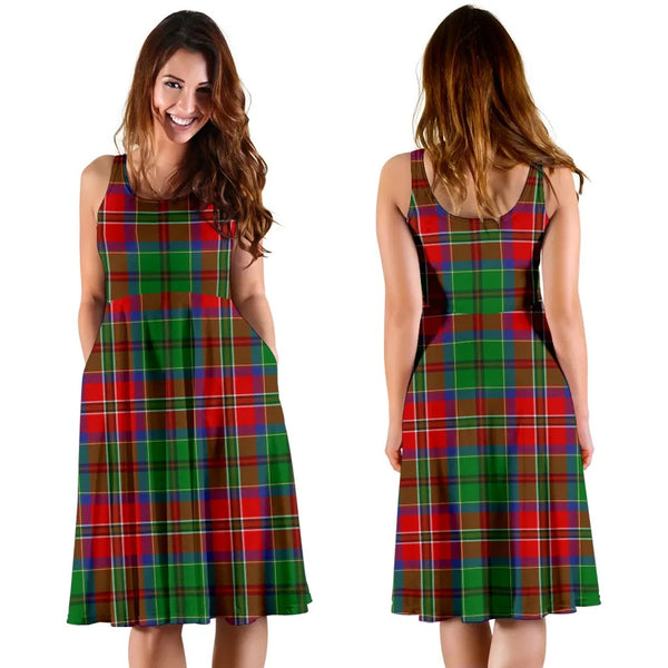 Scottish McCulloch Clan Tartan Women Midi Dress