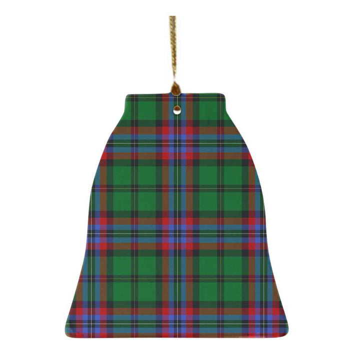 Scottish McGeachie Clan Tartan Ceramic Ornament Bell Shape Tartan Plaid