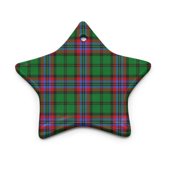 Scottish McGeachie Clan Tartan Ceramic Ornament Star Shape Tartan Plaid