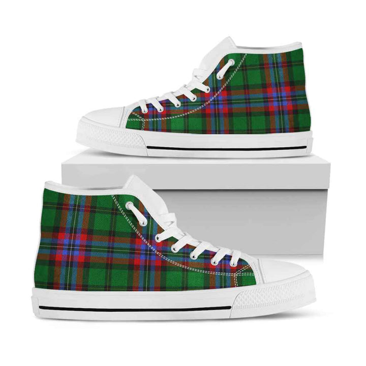 Scottish McGeachie Clan Tartan High Top Shoes White Sole Tartan Plaid
