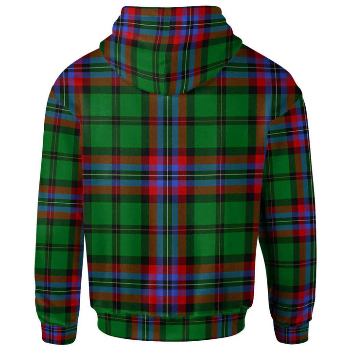 Scottish McGeachie Clan Tartan Hoodie Back Side Tartan Plaid