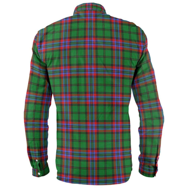 Scottish McGeachie Clan Tartan Long Sleeve Shirt Back Side Tartan Plaid