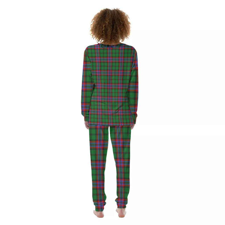 Scottish McGeachie Clan Tartan Pajama Set Women Back Side Tartan Plaid