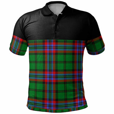 Scottish McGeachie Clan Tartan Polo Shirt - Horizontal Style Front Side Tartan Plaid