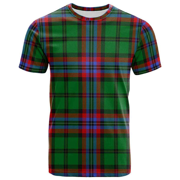 Scottish McGeachie Clan Tartan T-Shirt Front Side Tartan Plaid