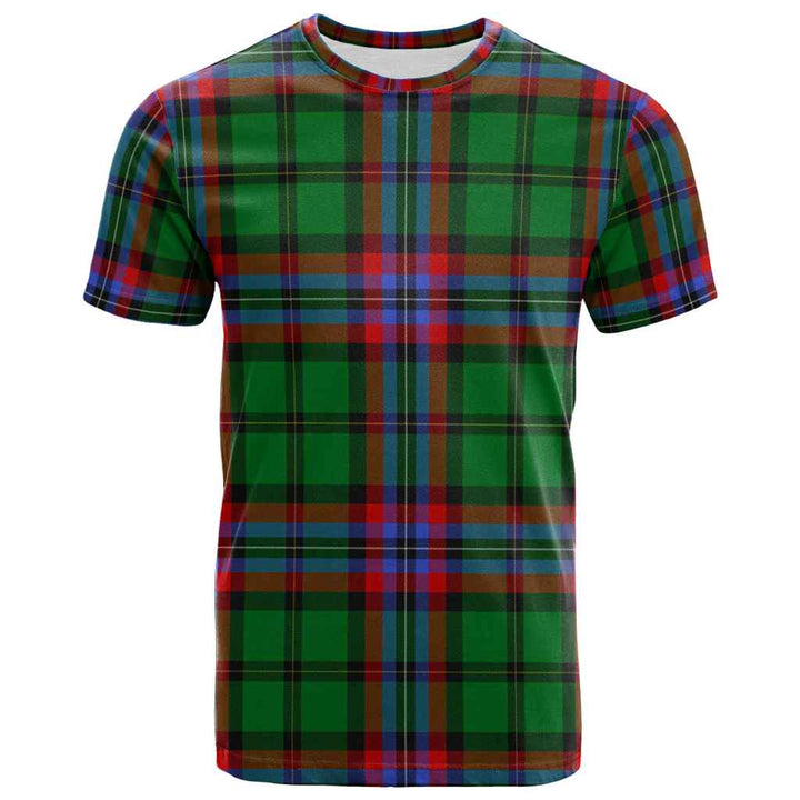 Scottish McGeachie Clan Tartan T-Shirt Front Side Tartan Plaid