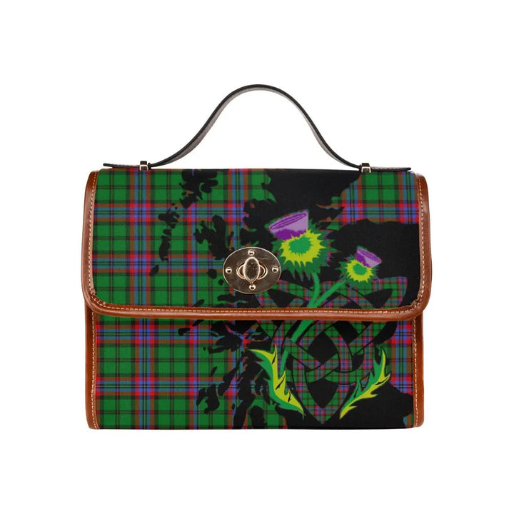 Scottish McGeachie Clan Tartan Waterproof Canvas Bag With Thistle Tartan Plaid 1