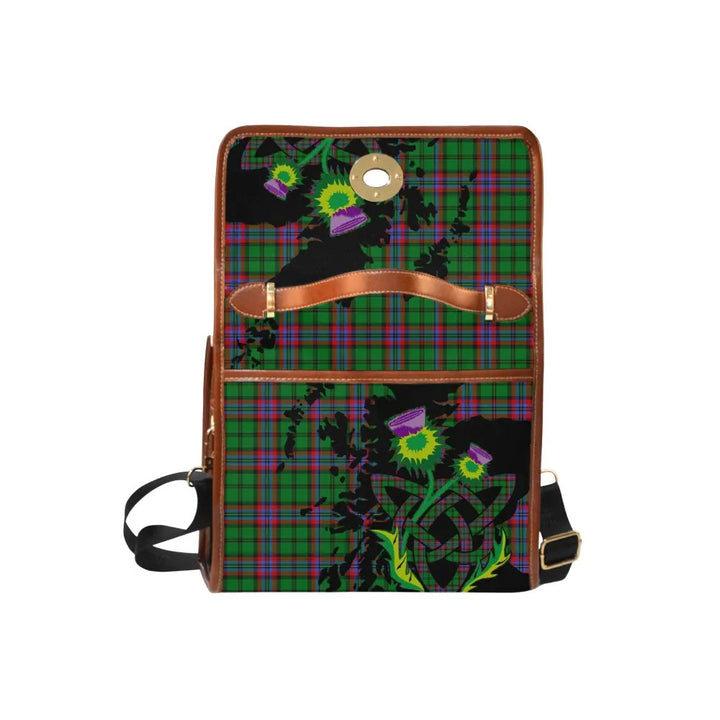 Scottish McGeachie Clan Tartan Waterproof Canvas Bag With Thistle Tartan Plaid 6