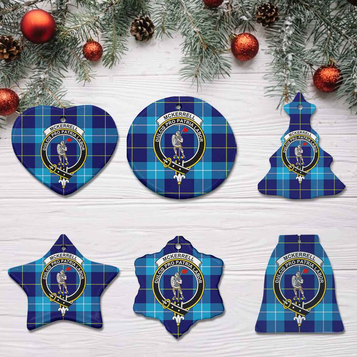 Scottish McKerrell Clan Crest Tartan Ceramic Ornament All Tartan Plaid