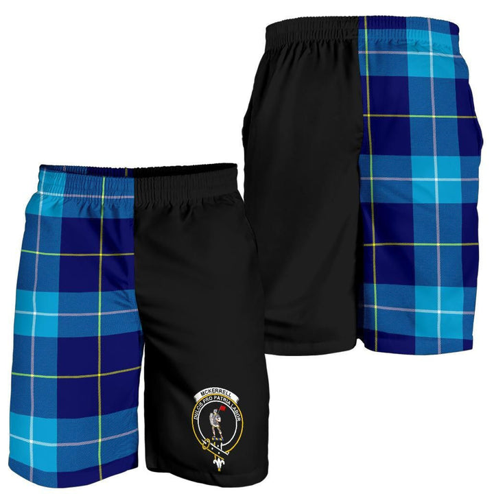Scottish McKerrell Clan Crest Tartan Half of Me Men's Shorts