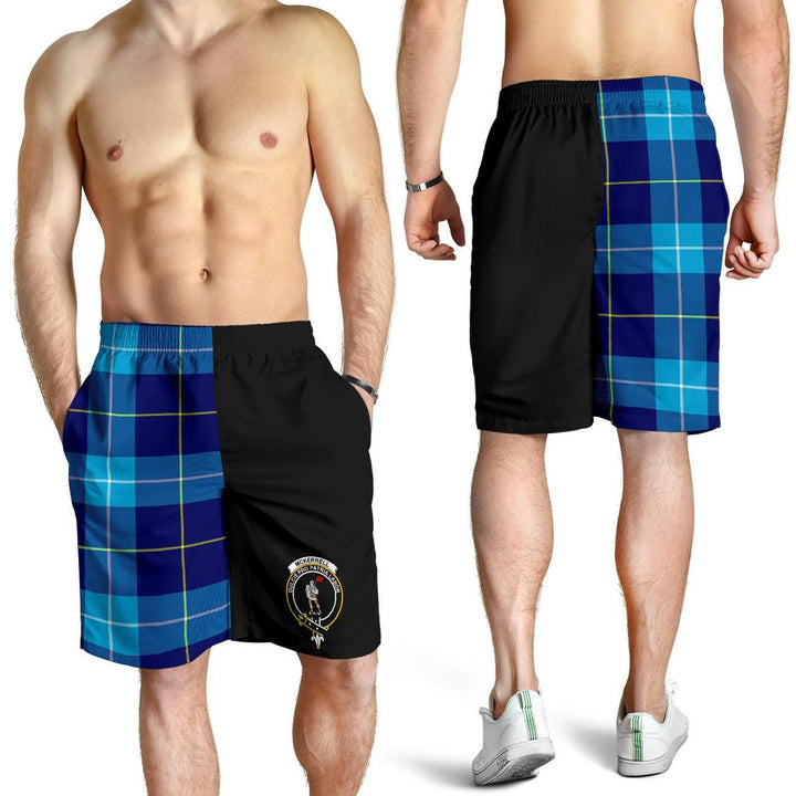 Scottish McKerrell Clan Crest Tartan Half of Me Men's Shorts