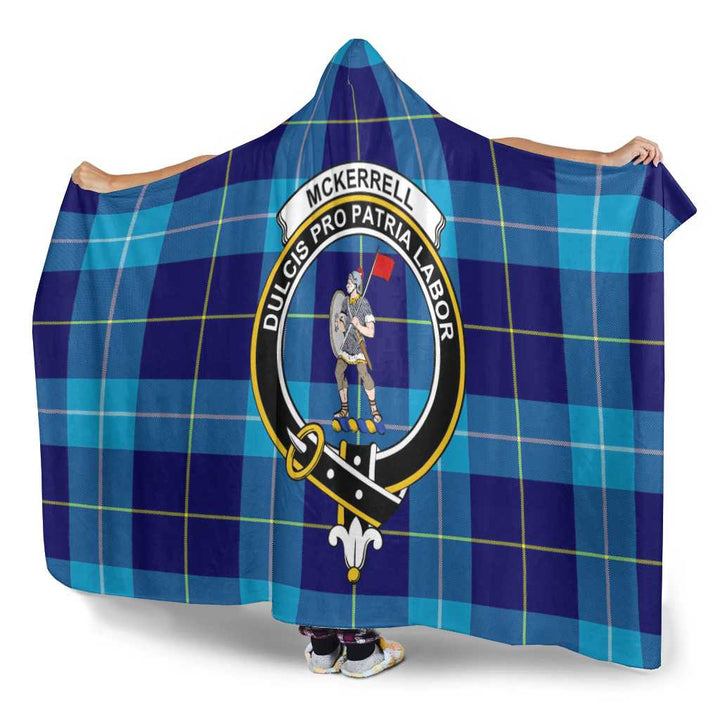 Scottish McKerrell Clan Crest Tartan Hooded Blanket Tartan Plaid 3