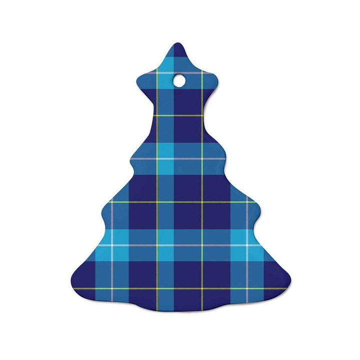 Scottish McKerrell Clan Tartan Ceramic Ornament  Tree Shape Tartan Plaid