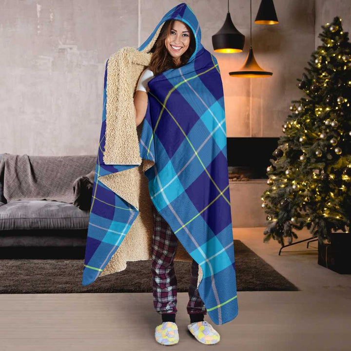 Scottish McKerrell Clan Tartan Hooded Blanket Tartan Plaid 6