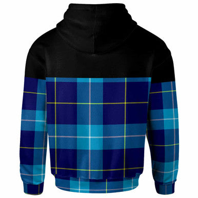 Scottish McKerrell Clan Tartan Hoodie - Horizontal Style Back Side Tartan Plaid