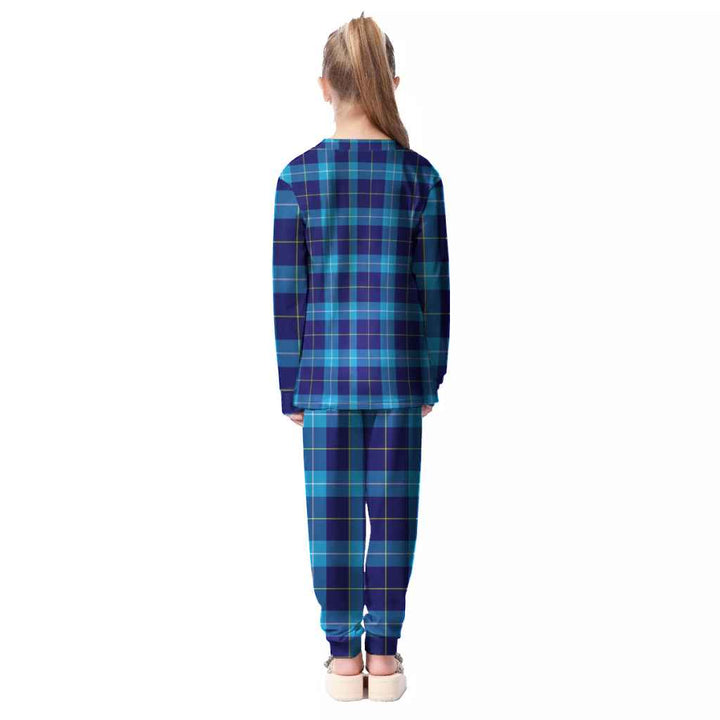 Scottish McKerrell Clan Tartan Pajama Set Kid Back Side Tartan Plaid