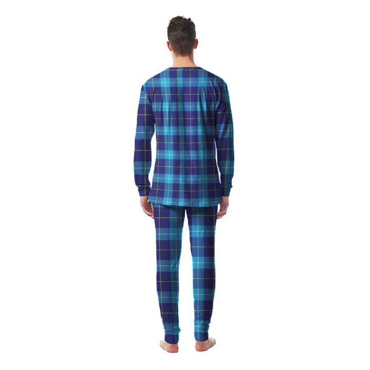Scottish McKerrell Clan Tartan Pajama Set Men Back Side Tartan Plaid