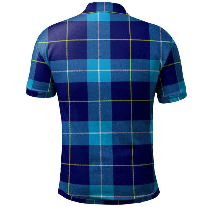 Scottish McKerrell Clan Tartan Polo Shirt Back Side Tartan Plaid