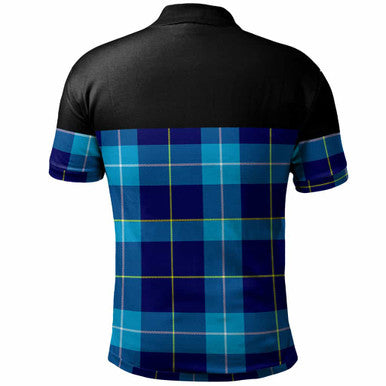 Scottish McKerrell Clan Tartan Polo Shirt - Horizontal Style Back Side Tartan Plaid