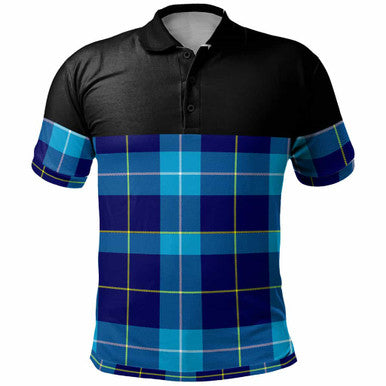 Scottish McKerrell Clan Tartan Polo Shirt - Horizontal Style Front Side Tartan Plaid