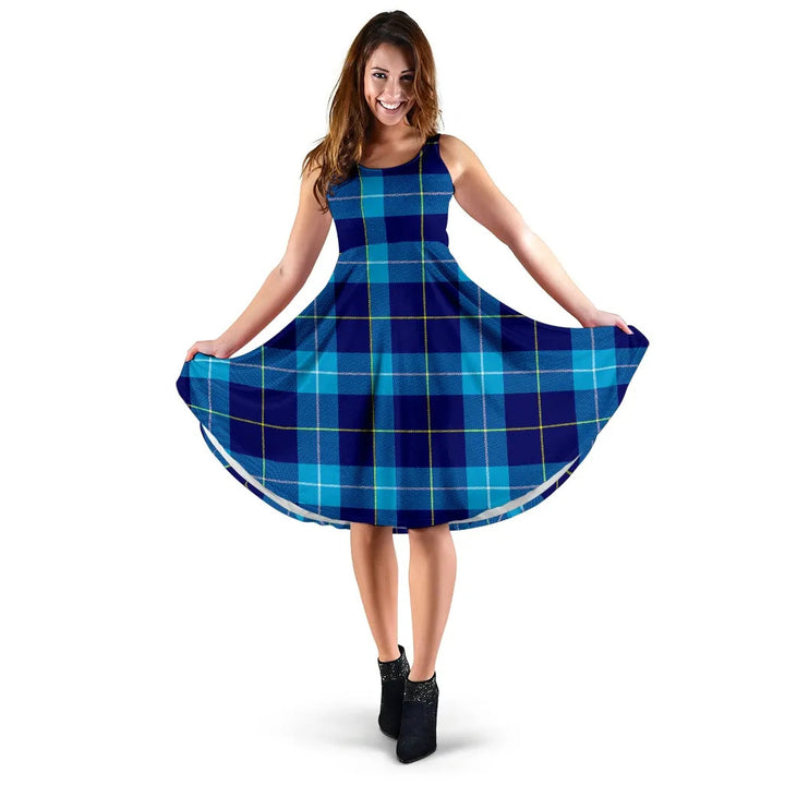 Scottish McKerrell Clan Tartan Women Midi Dress